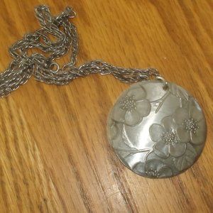Wendell August necklace pewter Apple Blossom